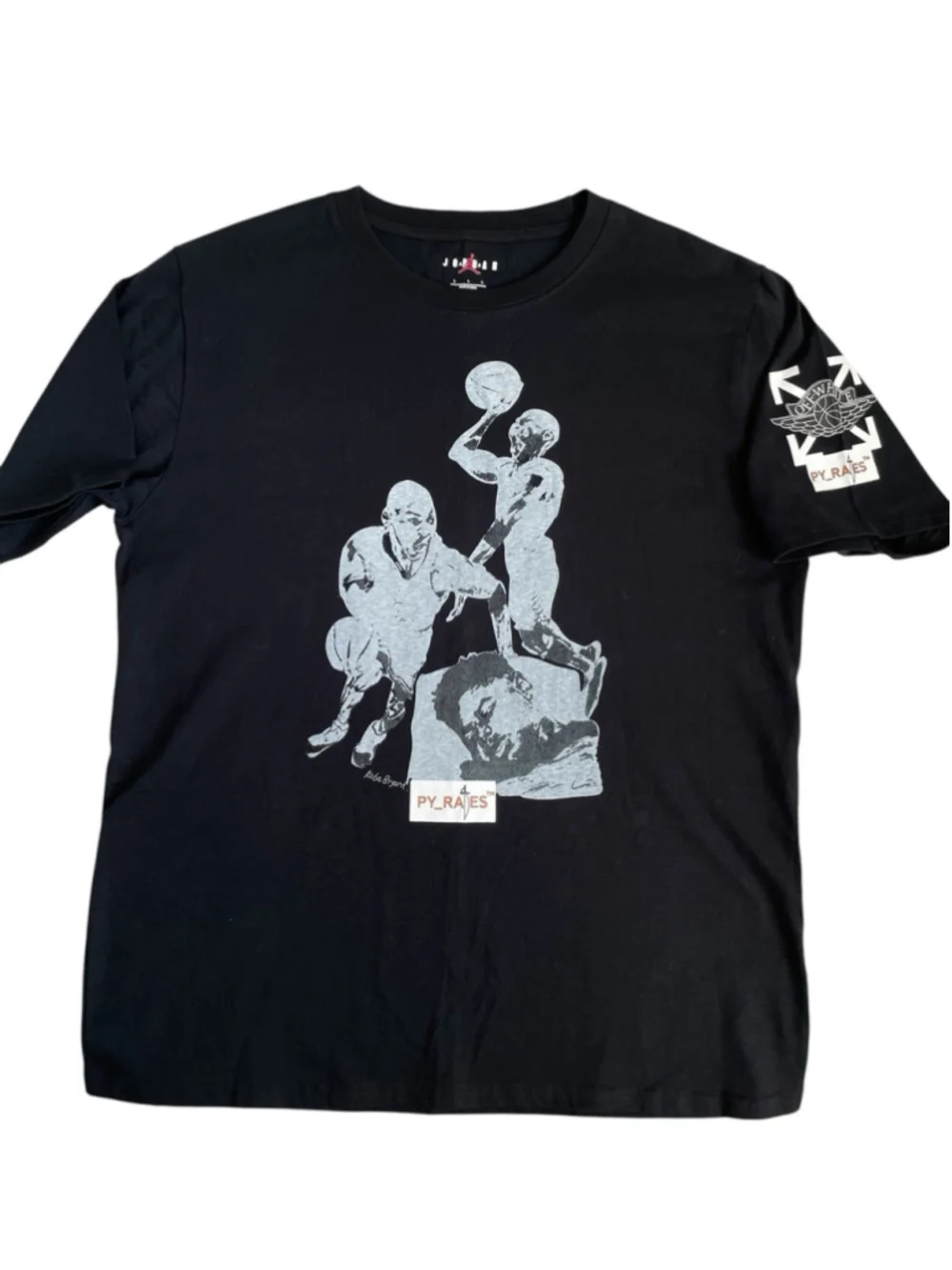 Jordan x Off White T Shirt Mens Large Hoop Heros Kobe Bryant